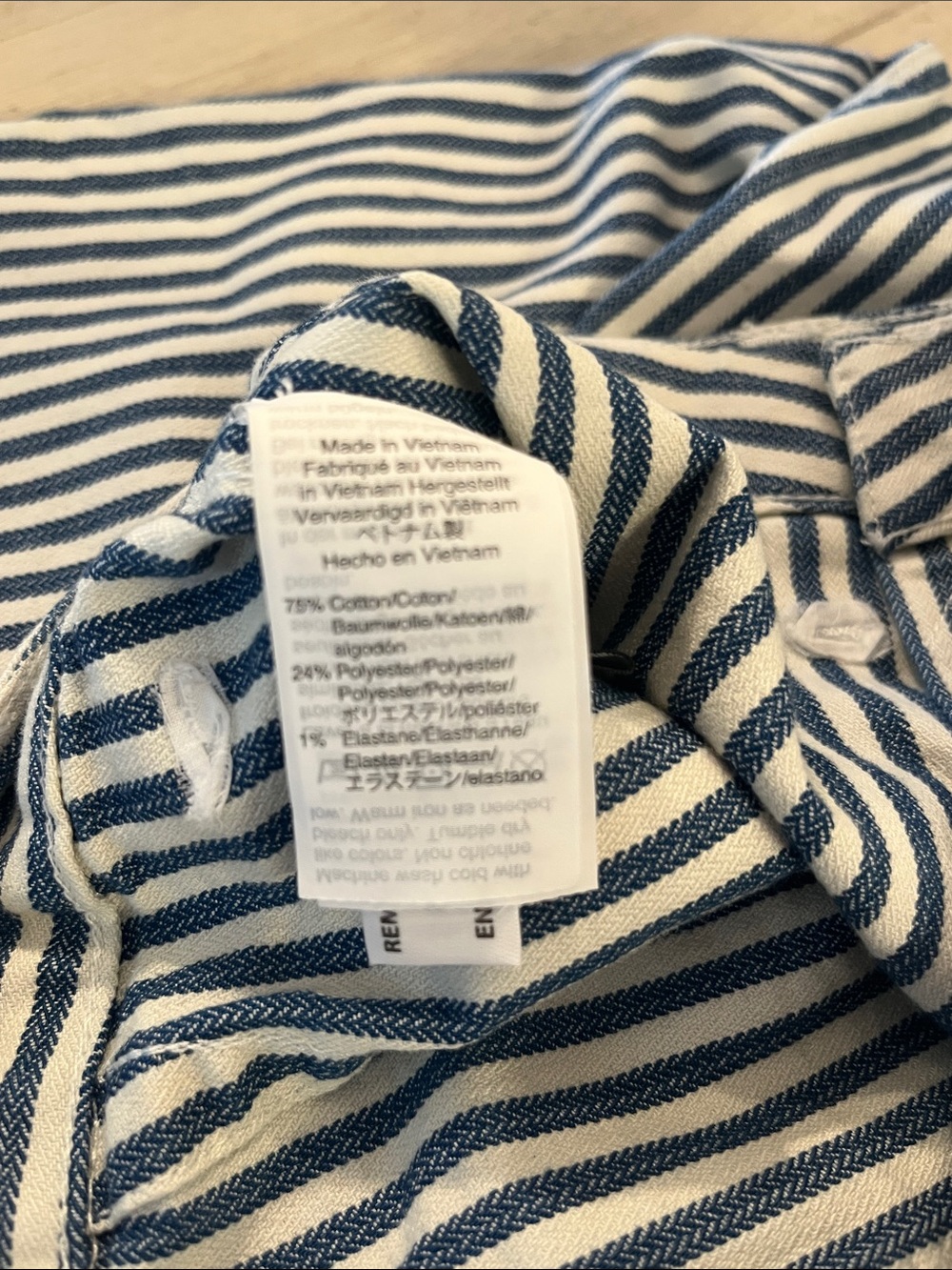 Madewell Blue and White Striped Wide-Leg Jeans - Picture 8 of 8